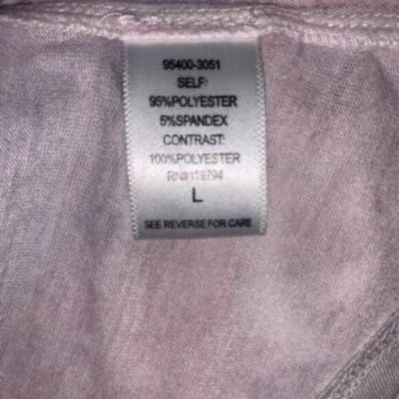 One World Women Tie Dye V-Neck Live and Let Live Long Sleeve Tunic Top Size L - Picture 8 of 10